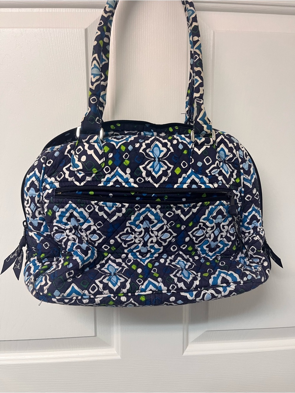 Vera Bradley Quilted Navy Blue Patterned Tote